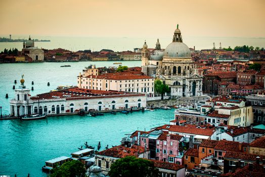 Grand Canal and Basilica Santa Maria della Salute, Venice, Italy