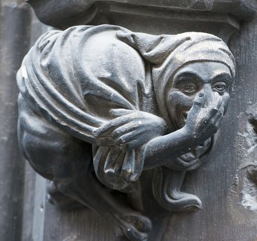 Gothic gargoyle on New Town Hall (Munich, Germany).