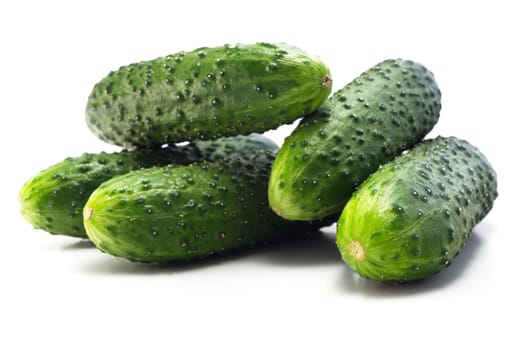 Juicy fresh and very fragrant young cucumbers