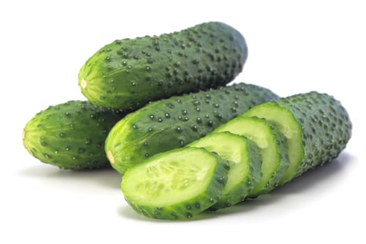 Juicy fresh and very fragrant young cucumbers