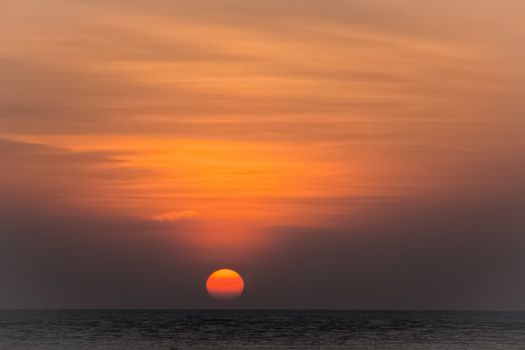 Beautyful sunrise over Andaman Sea 