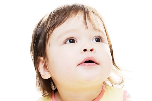 Cute young girl closeup portrait