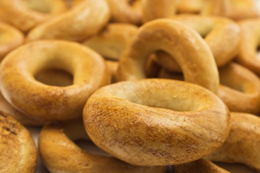 Bagels on a white background