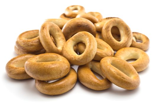 Bagels on a white background