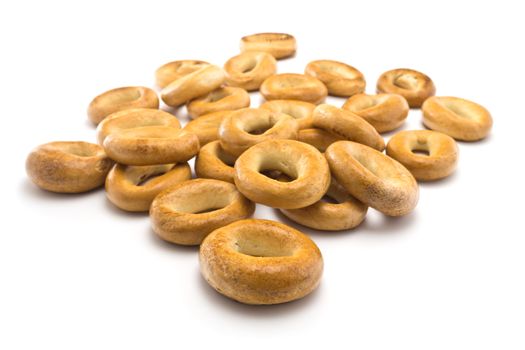 Bagels on a white background