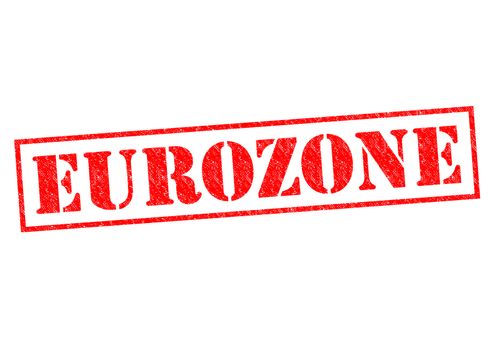 EUROZONE red Rubber Stamp over a white background.