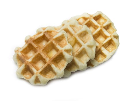 Sweet waffle on white background