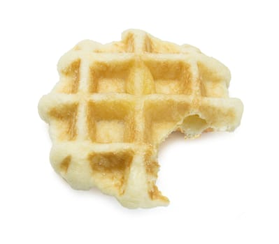 Sweet waffle on white background