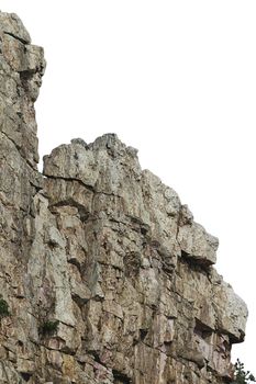 Big stone in nature to isolated with white background