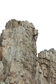 Big stone in nature to isolated with white background