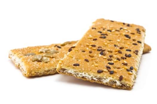 cracker with sugar, sesame and sunflower seeds