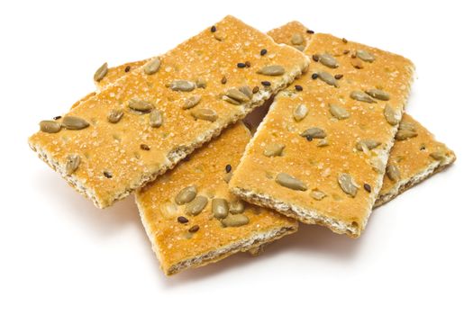 cracker with sugar, sesame and sunflower seeds