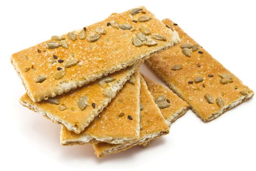 cracker with sugar, sesame and sunflower seeds