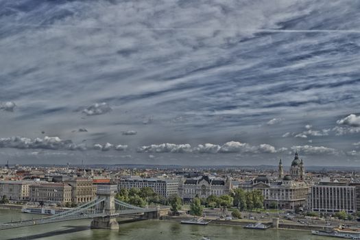 A  view of the Danube river in Budapest in Hungary