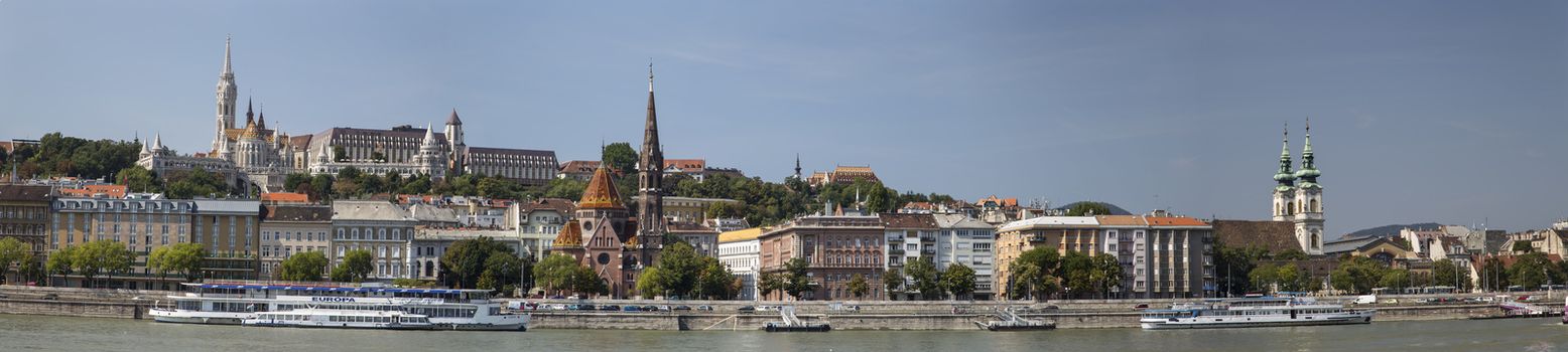 A  view of the Danube river in Budapest in Hungary