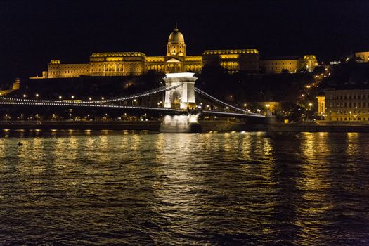 A  view of the Danube river in Budapest in Hungary