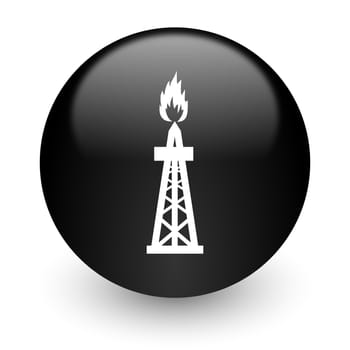 black glossy computer icon