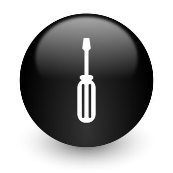black glossy computer icon