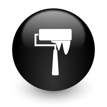 black glossy computer icon