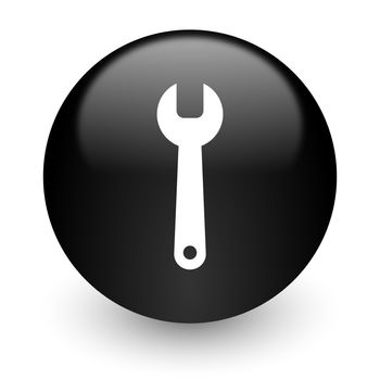 black glossy computer icon