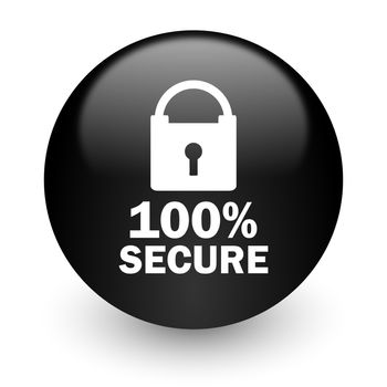 black glossy computer icon