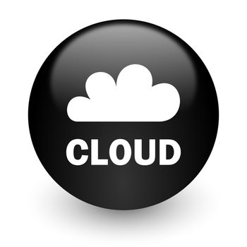 black glossy computer icon