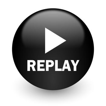 black glossy computer icon
