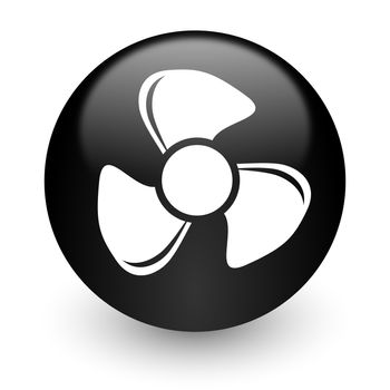 black glossy computer icon