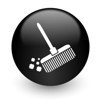 black glossy computer icon
