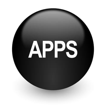 black glossy computer icon