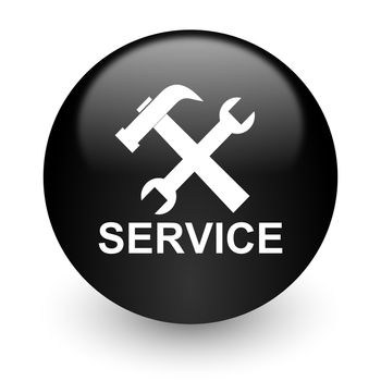 black glossy computer icon