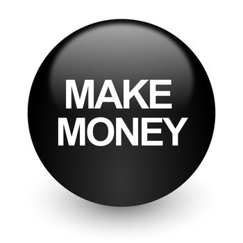 black glossy computer icon
