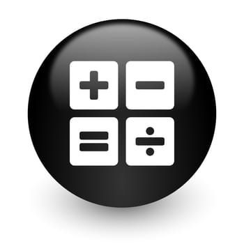 black glossy computer icon