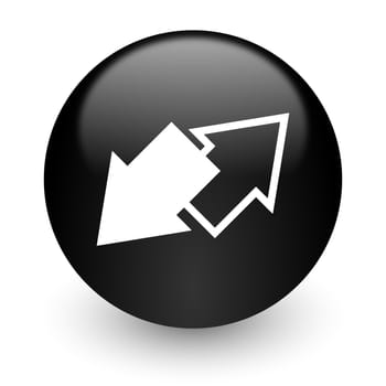 black glossy computer icon