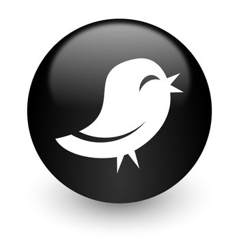black glossy computer icon