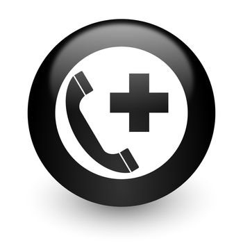 black glossy computer icon