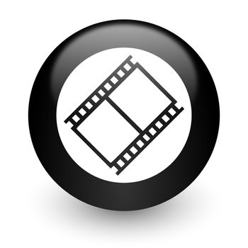 black glossy computer icon