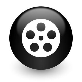 black glossy computer icon