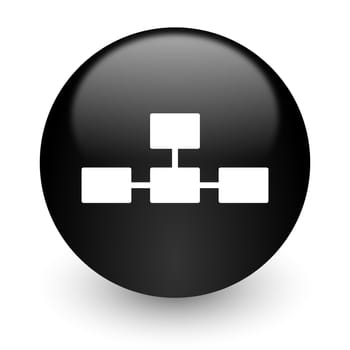 black glossy computer icon