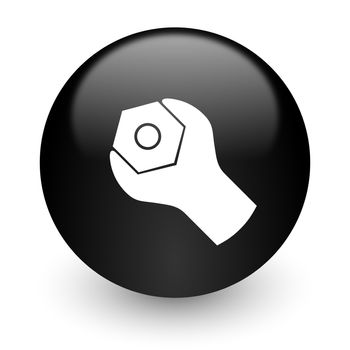 black glossy computer icon
