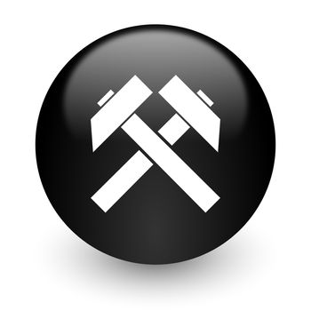 black glossy computer icon
