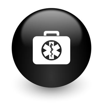 black glossy computer icon