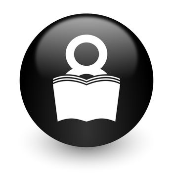 black glossy computer icon