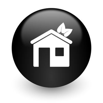 black glossy computer icon