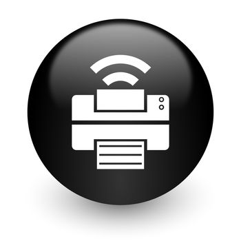 black glossy computer icon