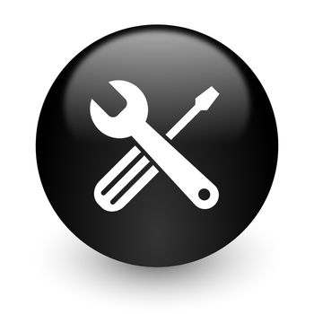 black glossy computer icon