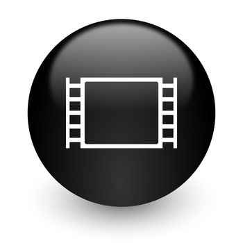 black glossy computer icon