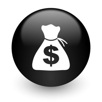 black glossy computer icon