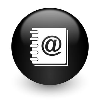 black glossy computer icon