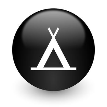 black glossy computer icon